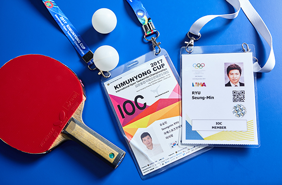  IOC 선수위원 네임택